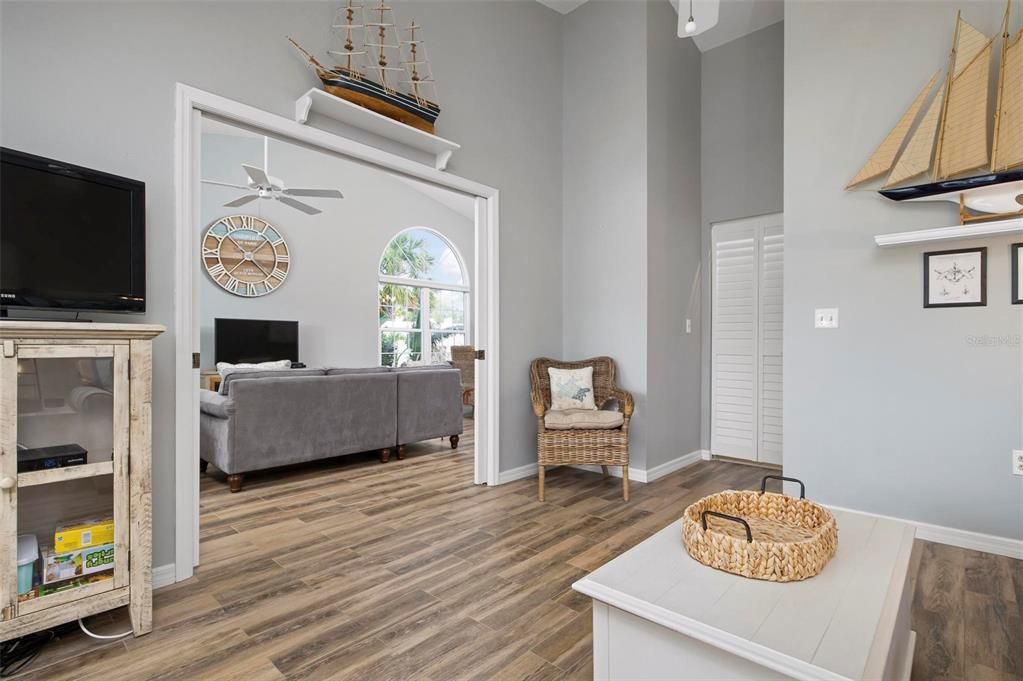 Second bedroom with ensuite bath, walk in closet and the laundry room