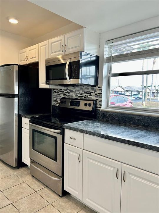 White cabinets and plenty of counter space