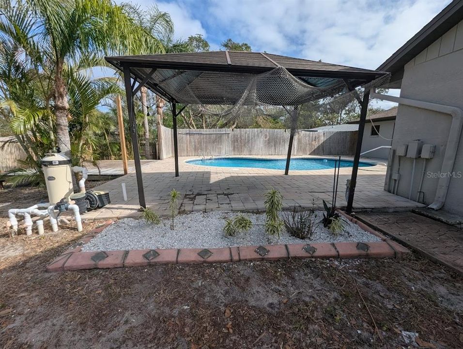 Pool with shade area