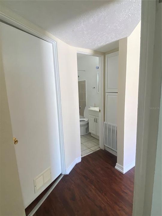 hallway towards AC closet & bath