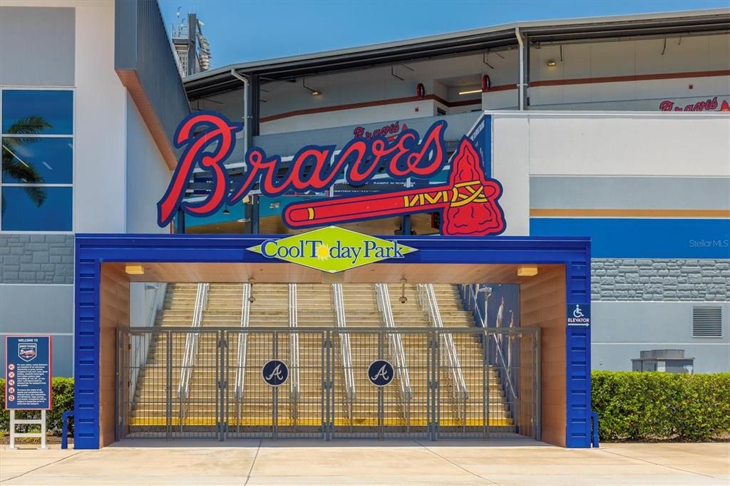 Braves Spring Training Stadum right down the street