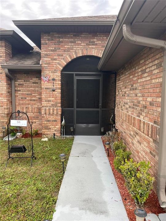 Front Entryway Covered and Screened