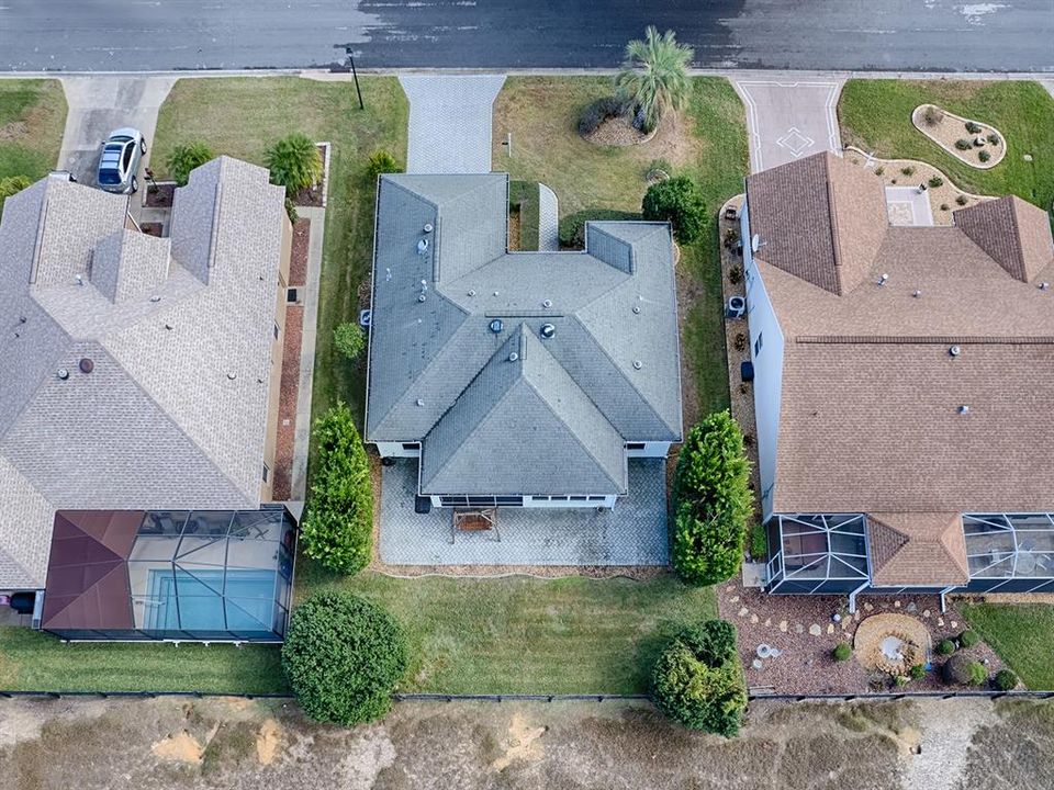 AERIAL VIEW OF BACKYARD