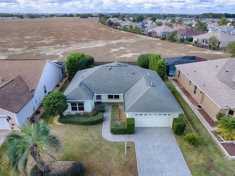 AERIAL VIEW WITH THE WILDLIFE PRESERVE BEHIND