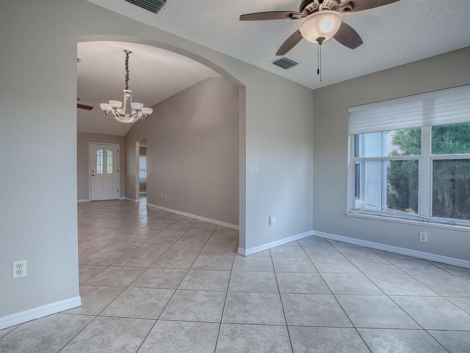 FLORIDA ROOM LOOKING BACK TOWARD LIVING/DINING AREAS