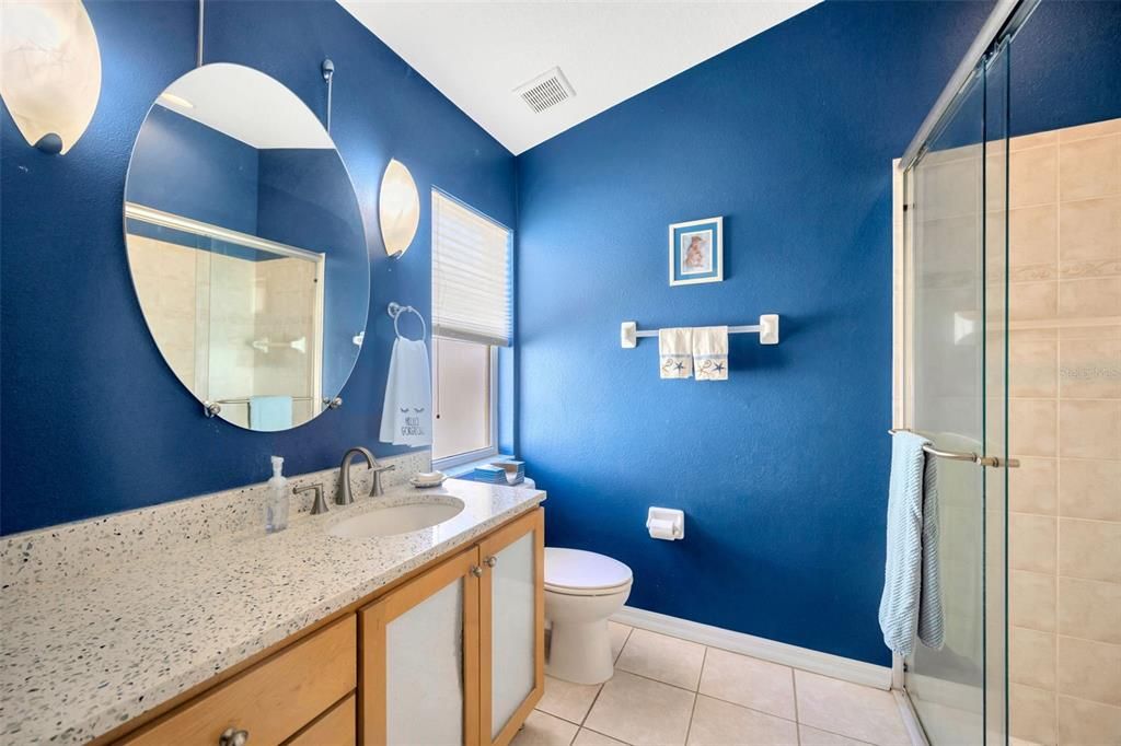 En-suite bathroom, large vanity with beautiful counters