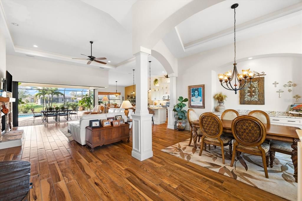 Open Concept Living with High Ceilings