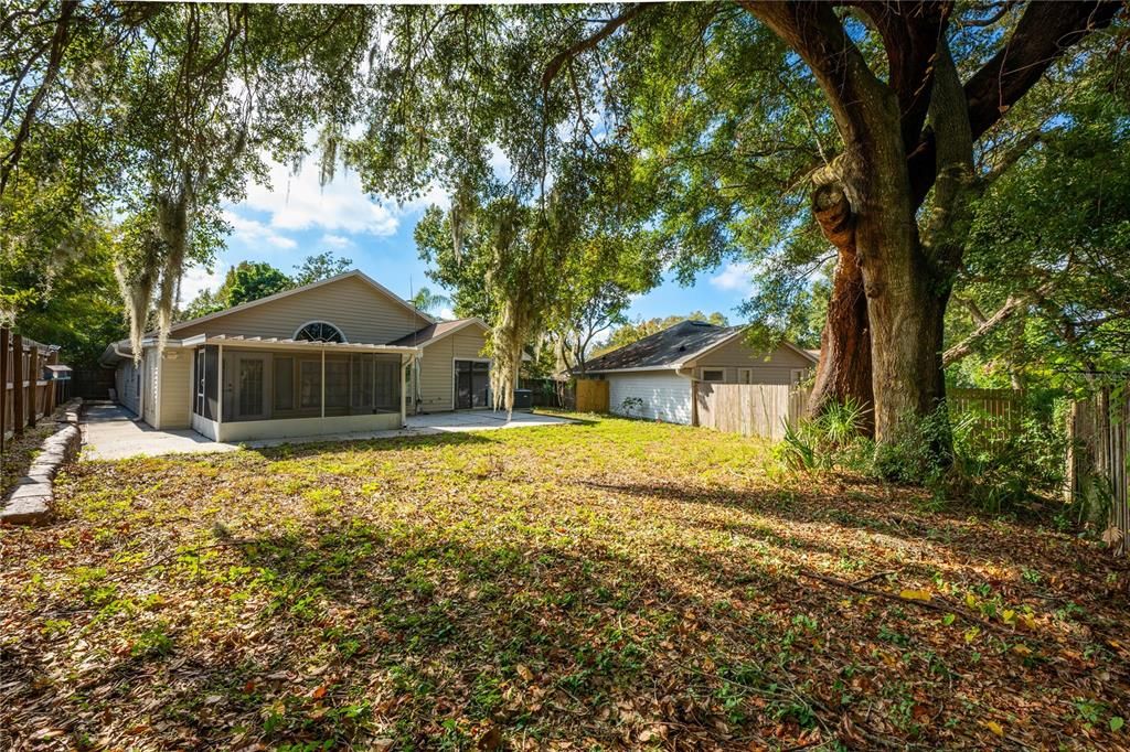 LARGE FENCED YARD.