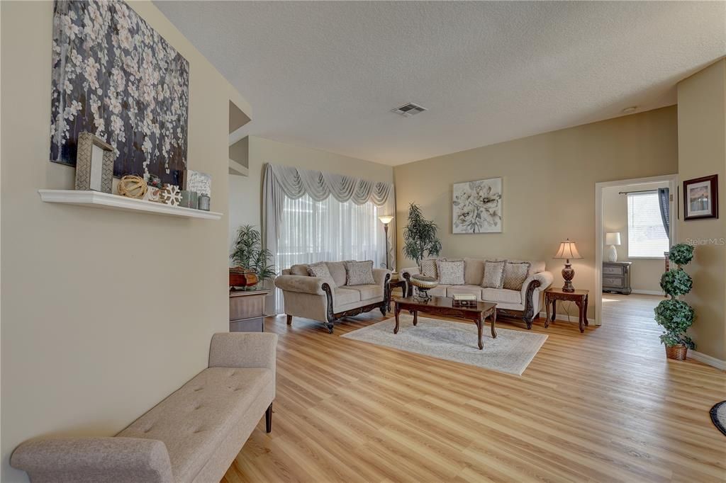 View of living room from dining room