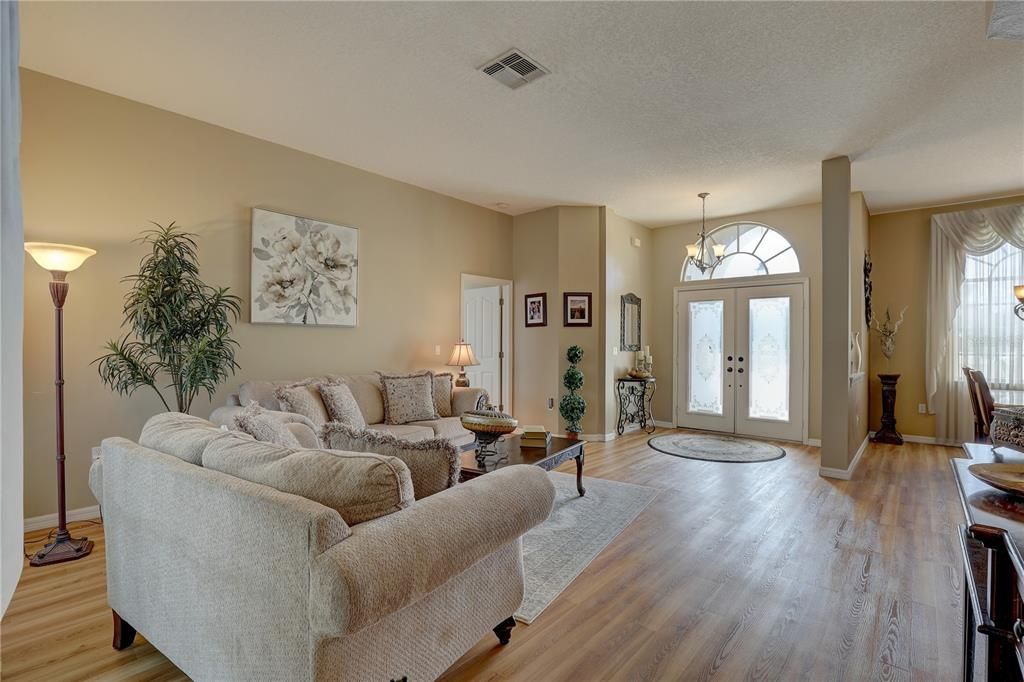 View of living room from eat-in area