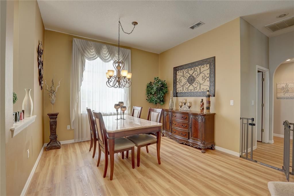 View of dining room from living room