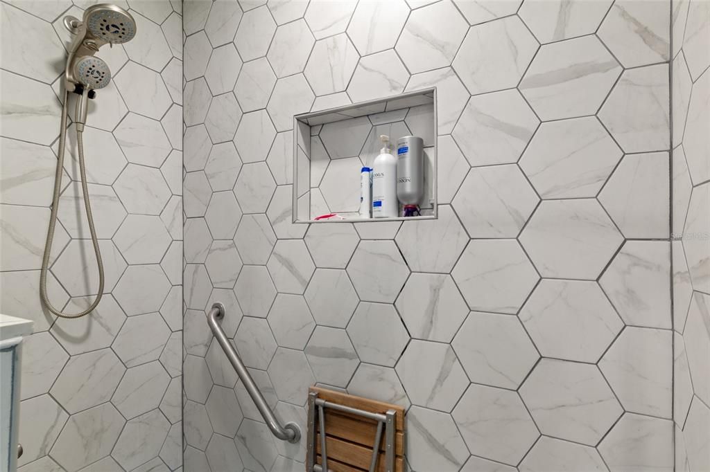 Beautiful tile shower