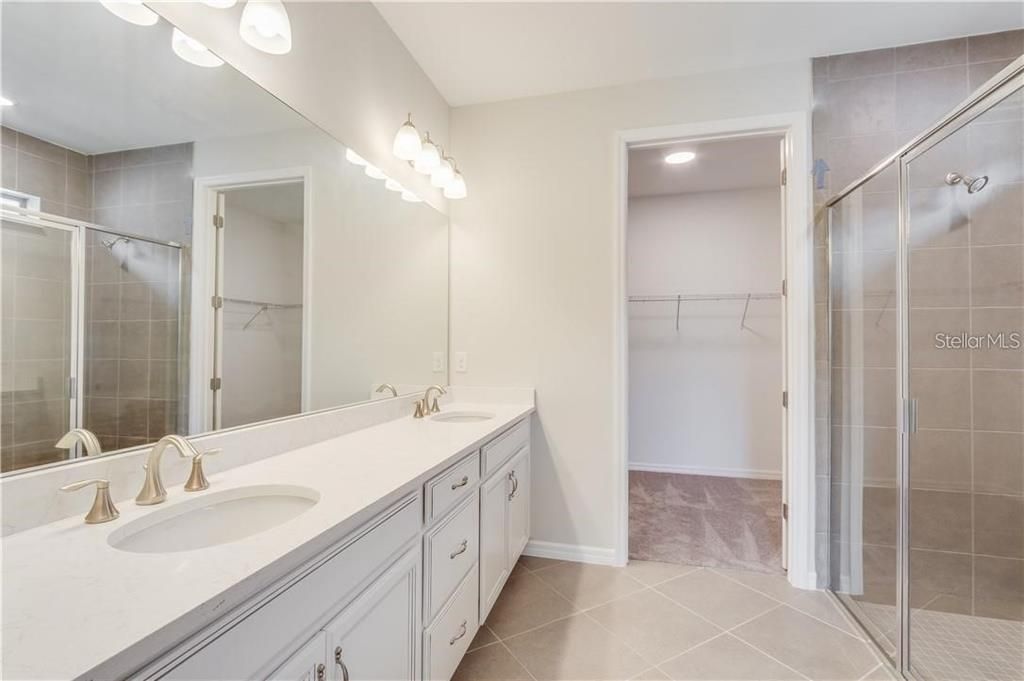 Primary Bathroom, Double sinks, Walk in Shower