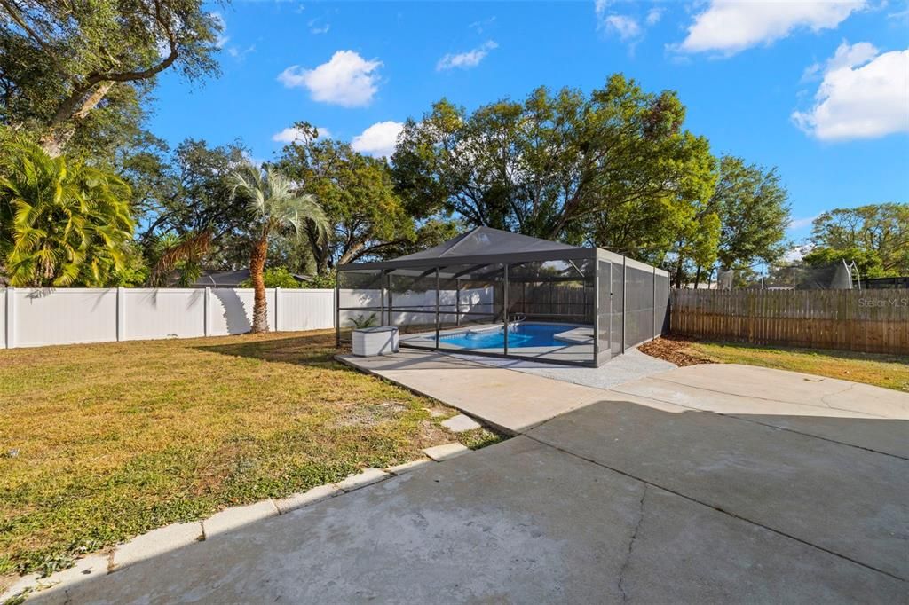 Pool area and Patio offer a large area to Entertain!