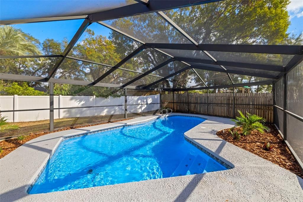 Pool area was landscaped for you!