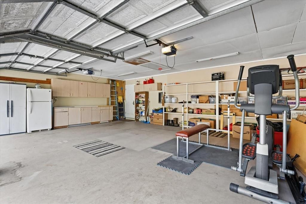 garage with tons of storage