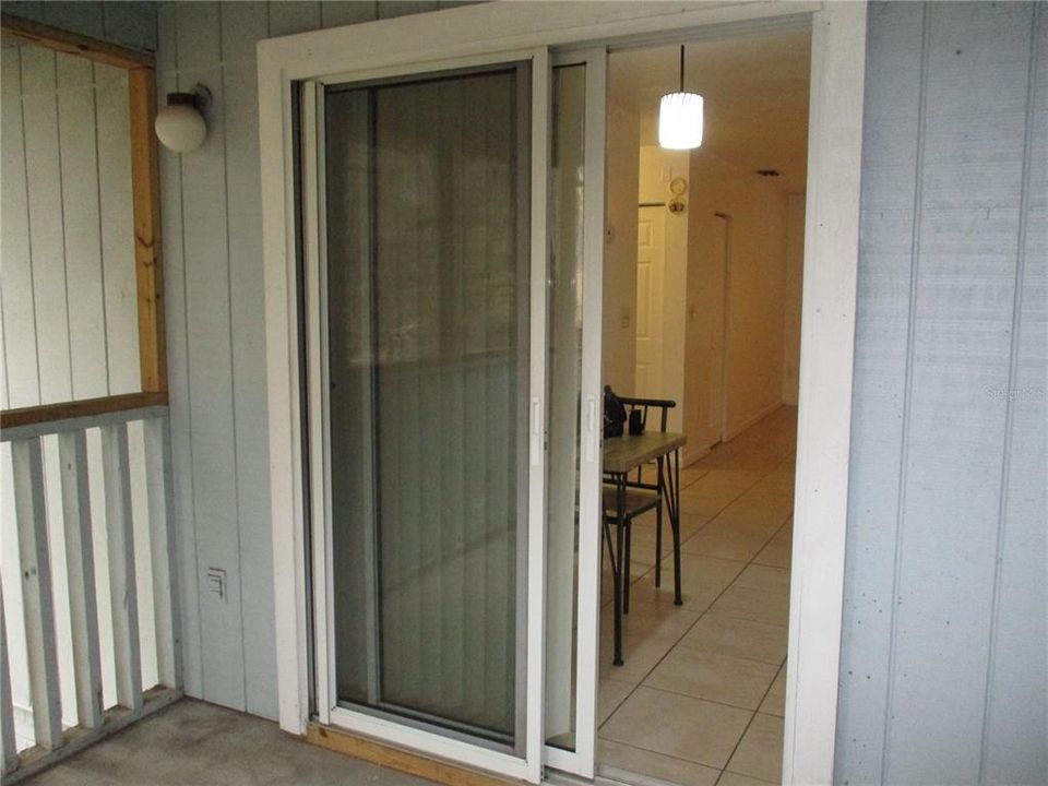 View from porch into kitchen