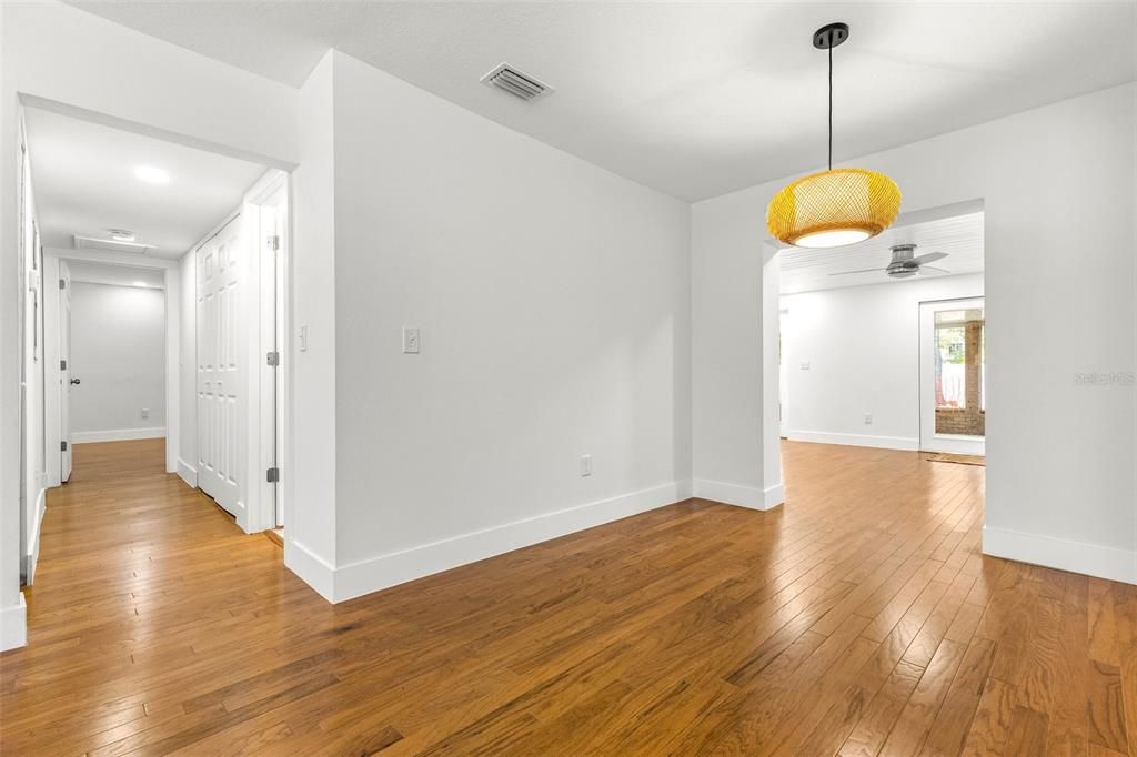 Dining area to secondary bedrooms