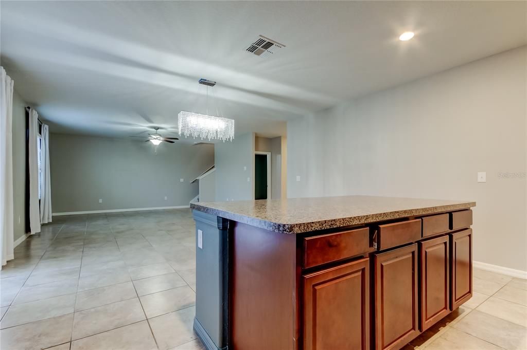 Living dining space from the kitchen area