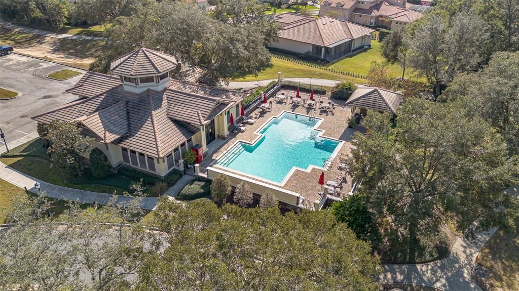 Aerial view of the Fitness Center and Pool