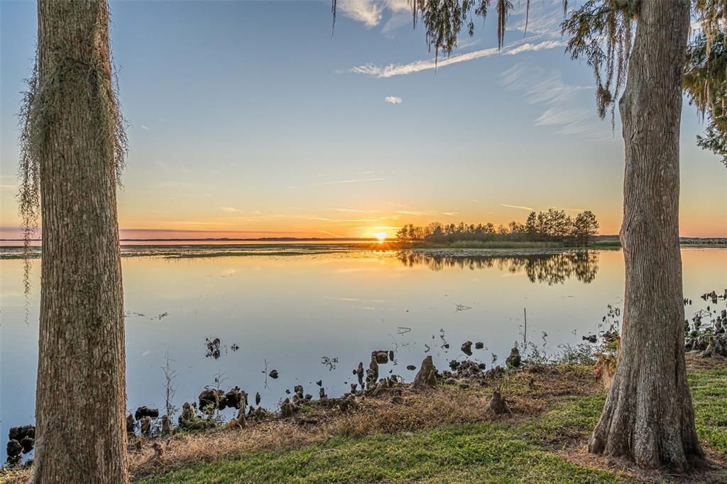 Sunset view from the front yard