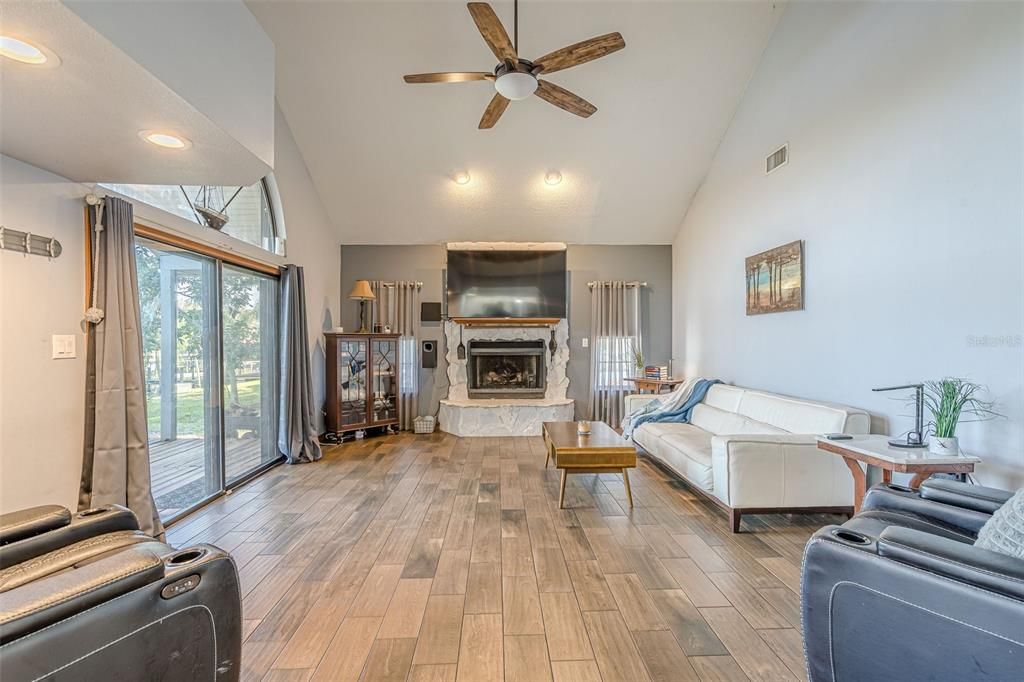 Family Room overlooking the lake.