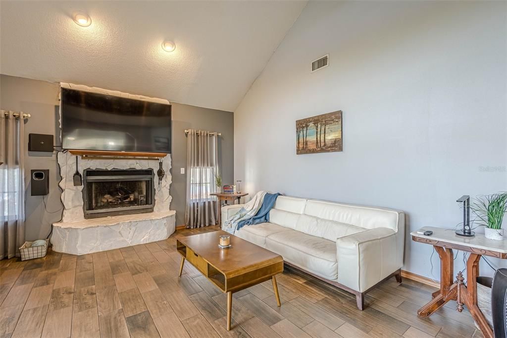 Family Room with gas fireplace