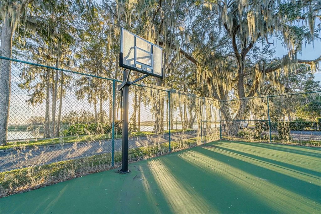 Community Basketball overlooking the lake