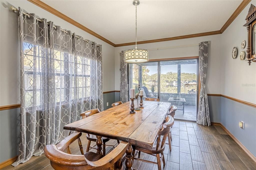 Dining Room with lake view