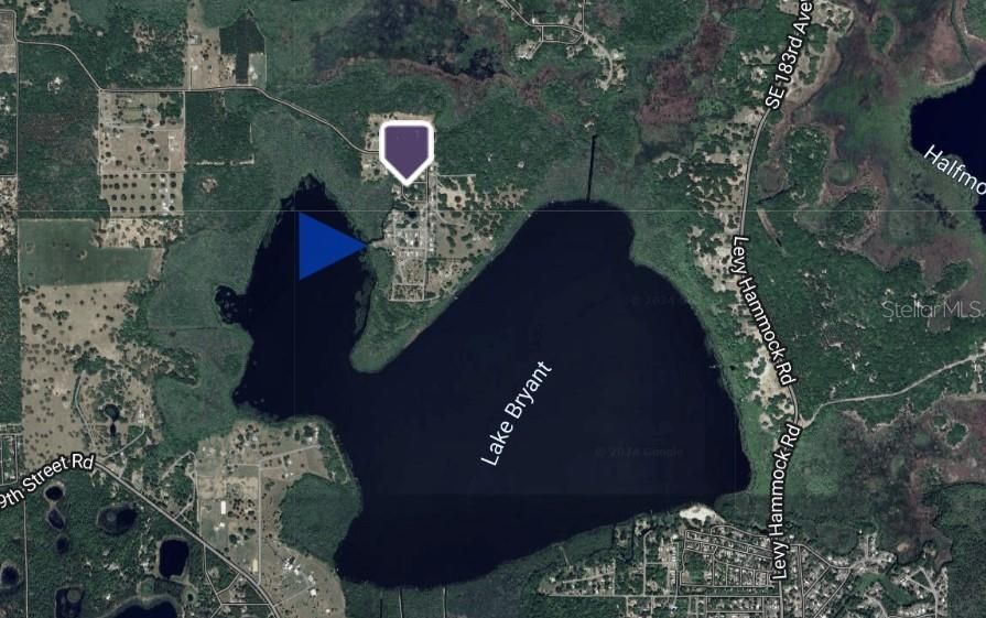 Boat Ramp Blue Arrow, Property Purple Arrow