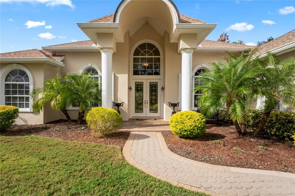 Front/ double doors, Paver's walkway