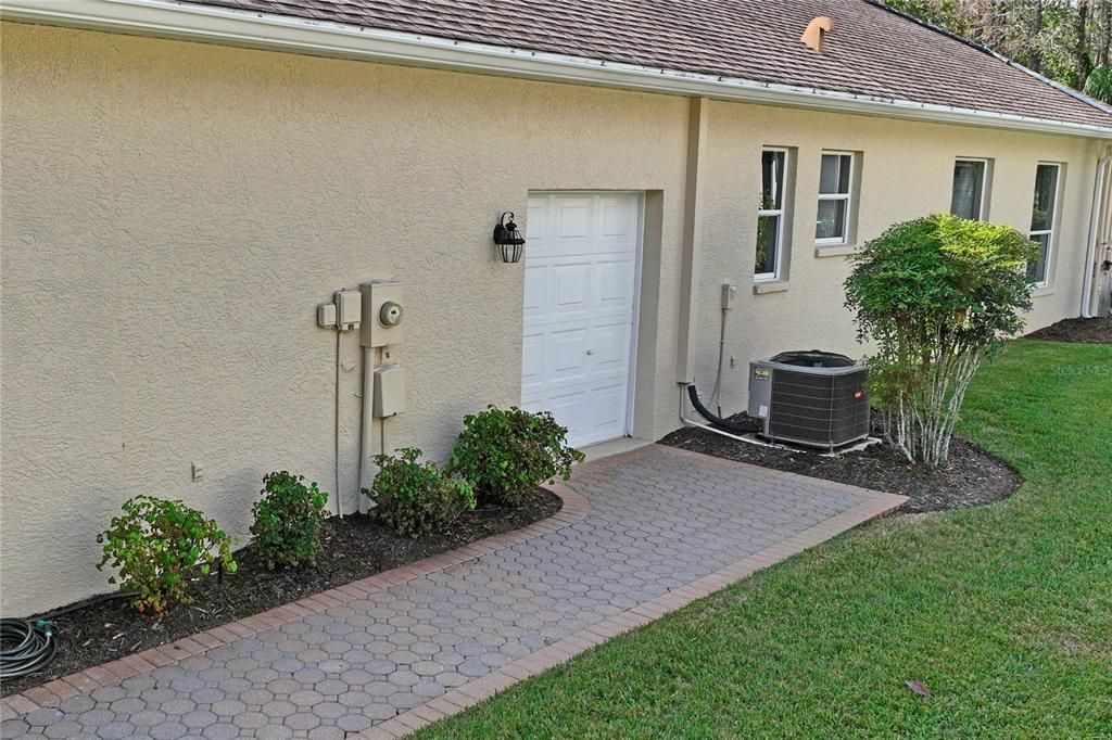 Golf cart driveway and door