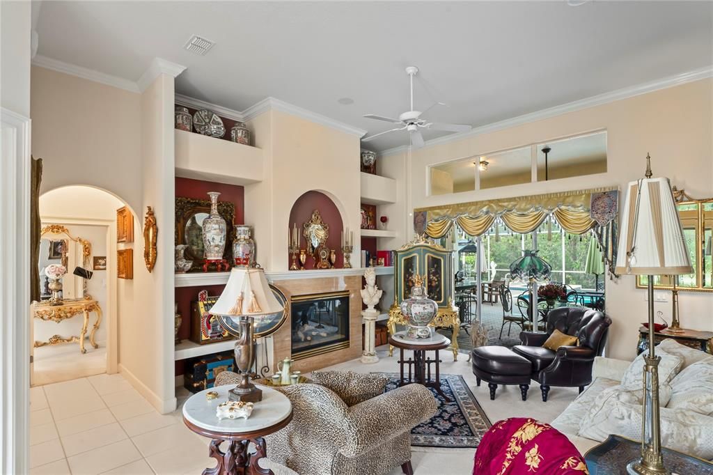 Formal Living room, Fireplace