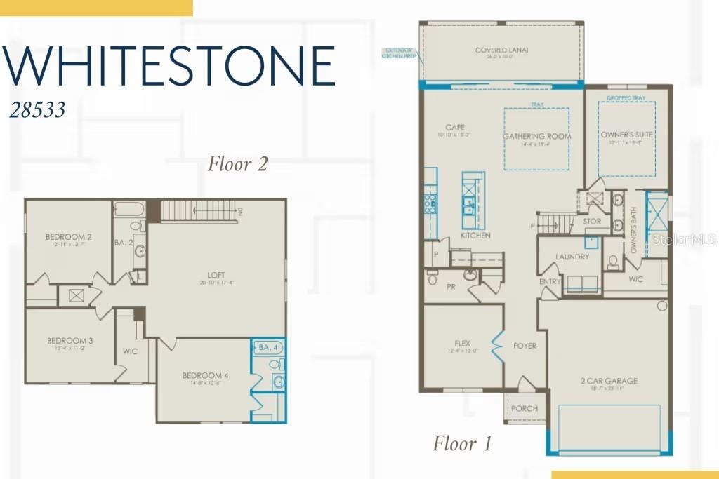 Floor plan with structural options