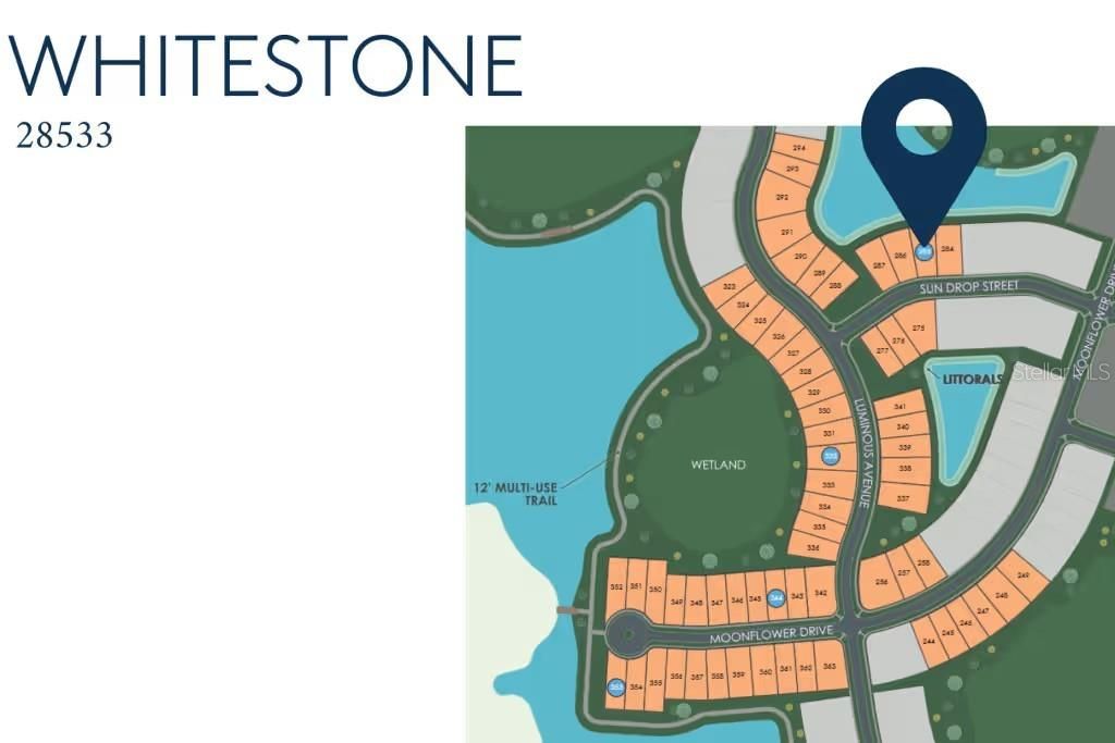 Site map: Lot 285 - Pool + lake view!