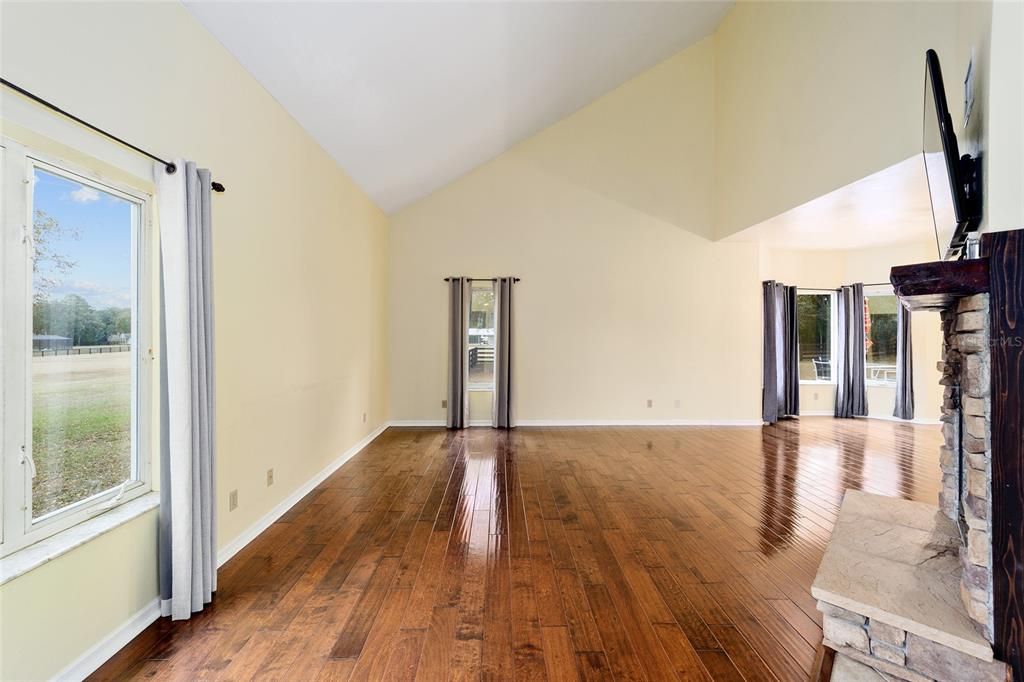 Living room looking towards dining area.