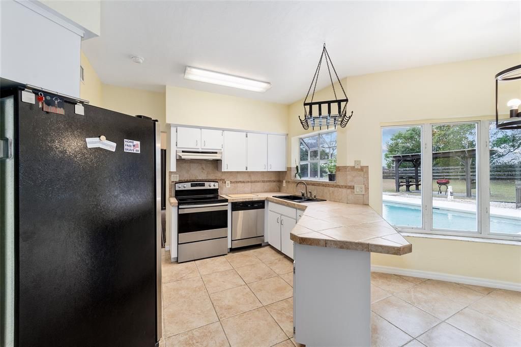 Kitchen with natural light