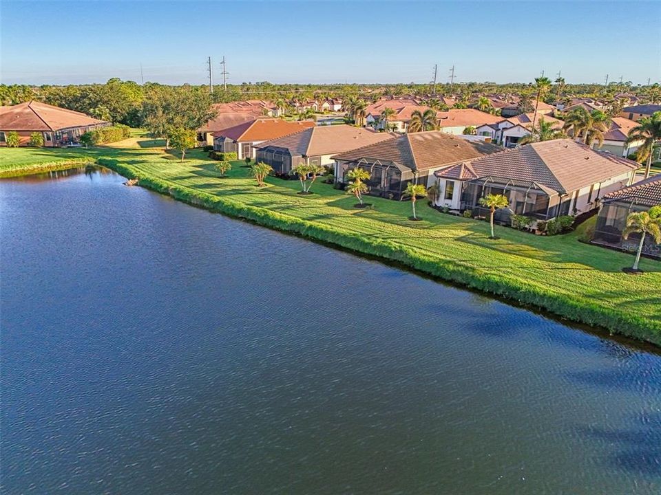 Aerial View of where the Home is located on the Water