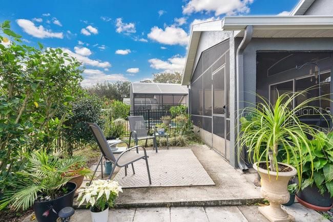 Cement patio space for outdoor fun