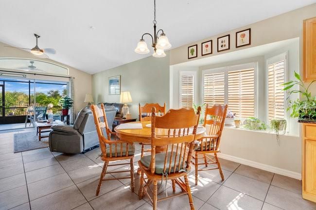 The window seat and Plantation shutters make the room feel warm and cozy