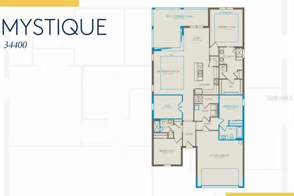 Floor plan with options selected