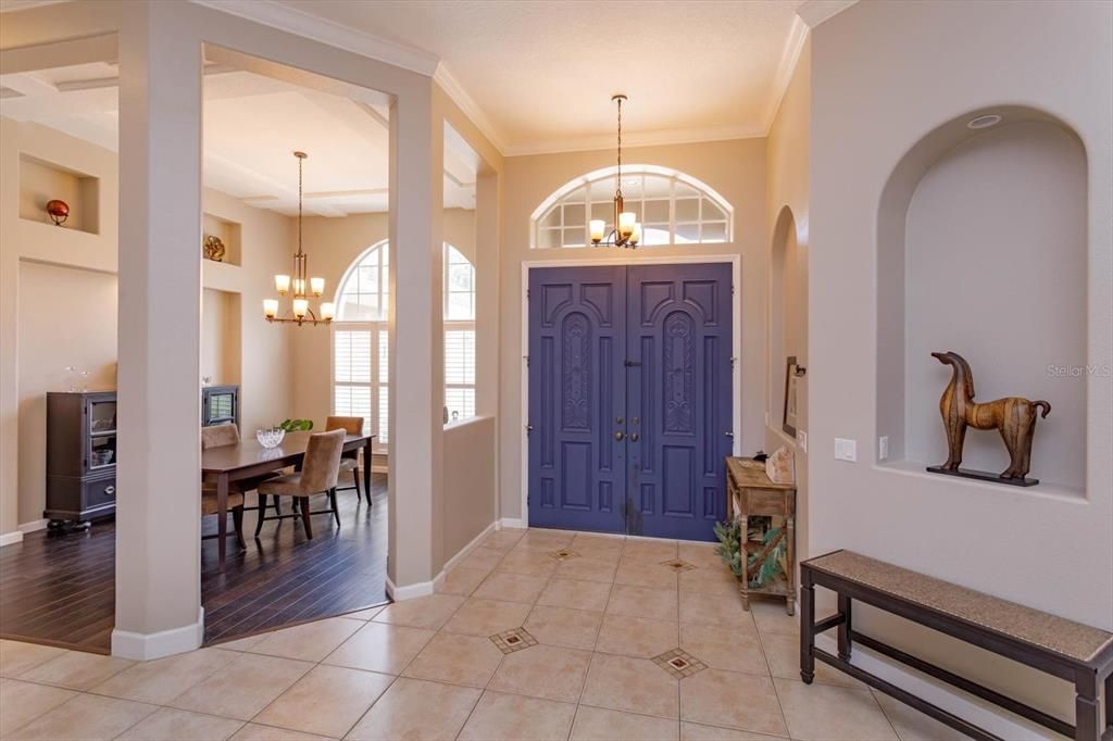 Welcome in! Foyer and dining room