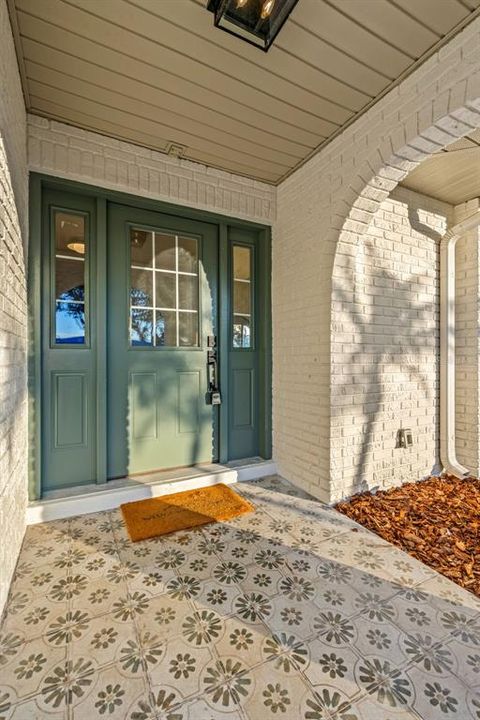 Front mosaic tile entryway