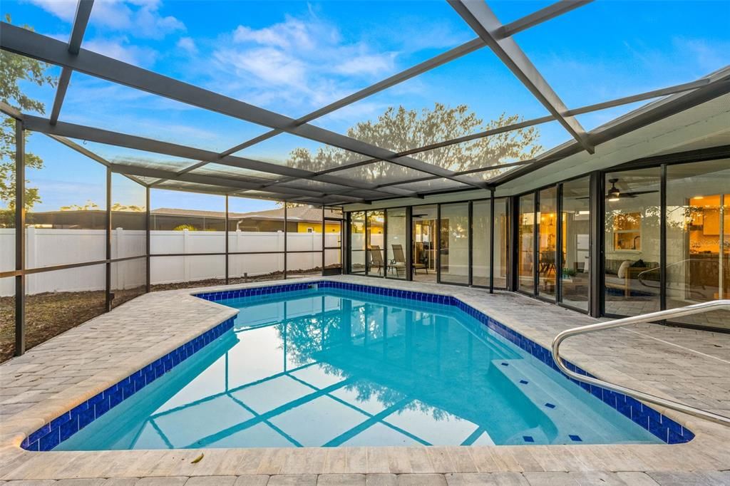 Pool w/ new brick paver deck