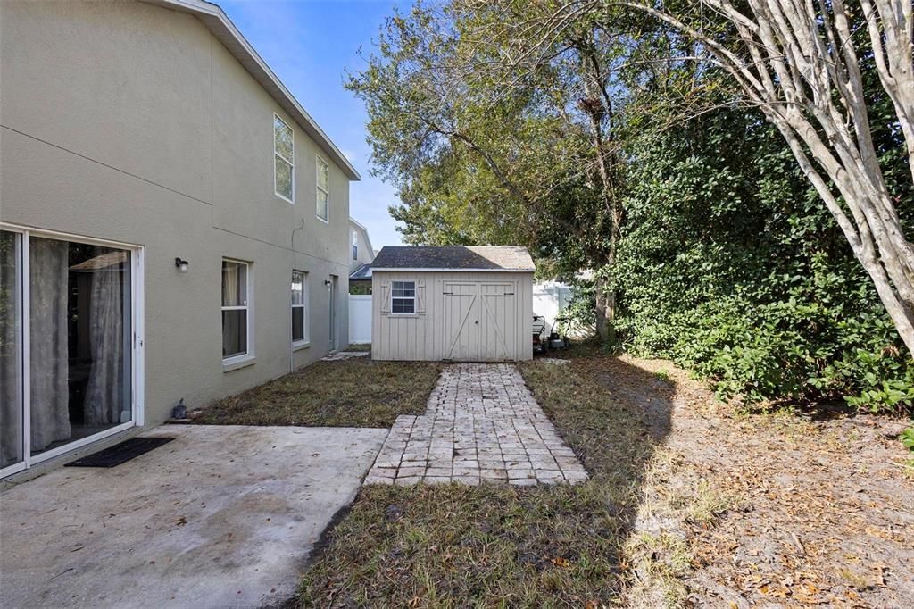 backyard and shed