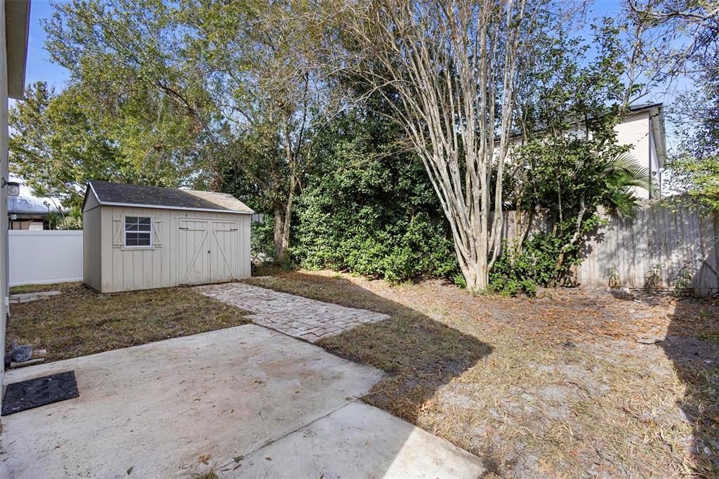 backyard and shed