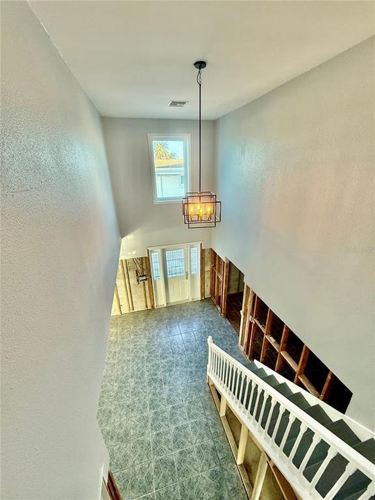 Stairwell with Vaulted Ceiling