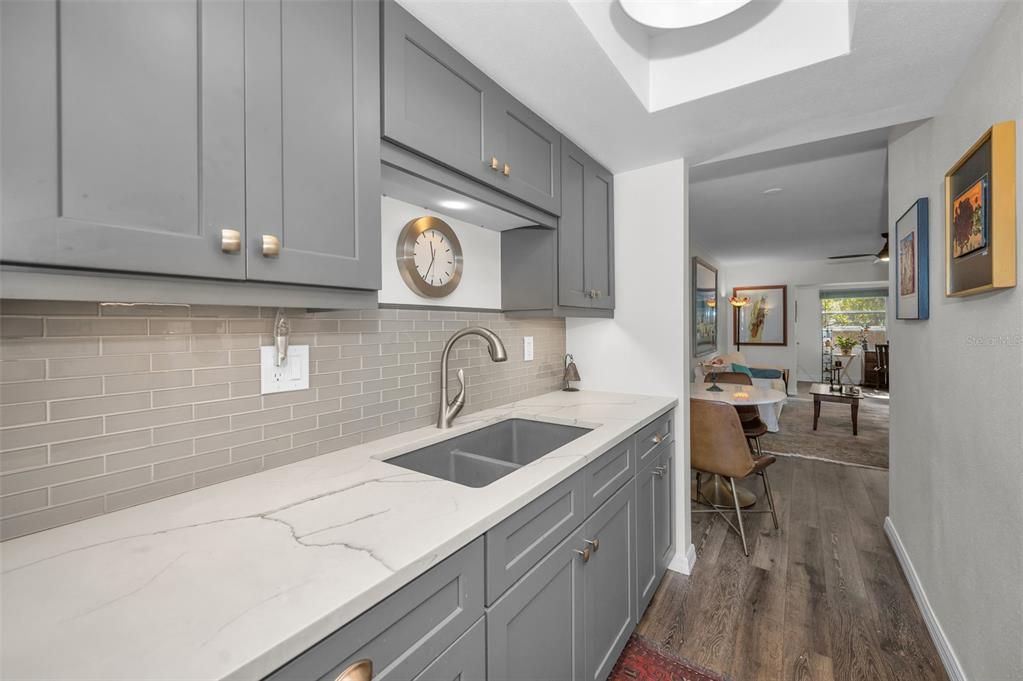 Kitchen opens to the dining area!