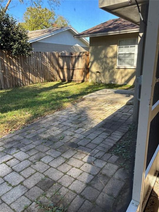 Current patio off lanai