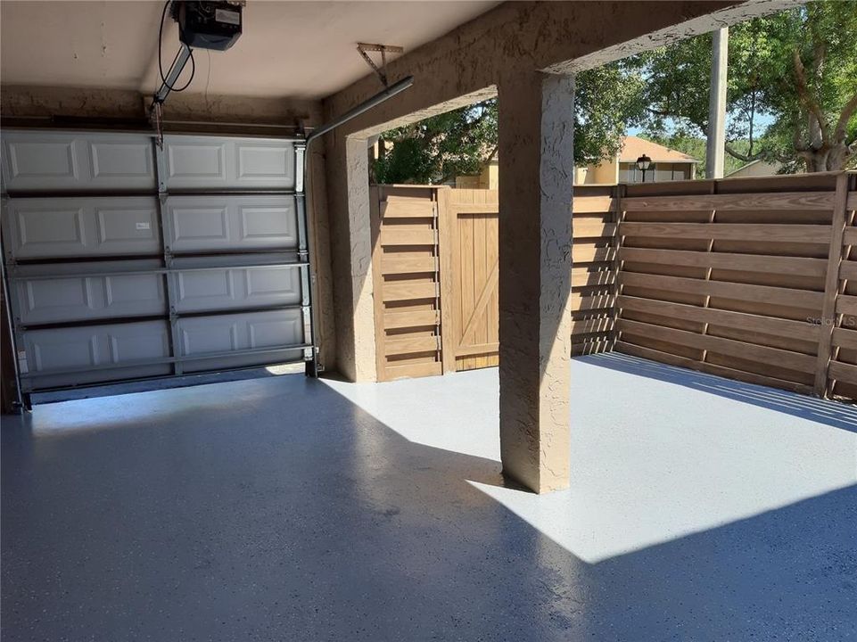 Garage and patio